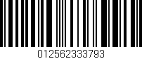 Código de barras (EAN, GTIN, SKU, ISBN): '012562333793'