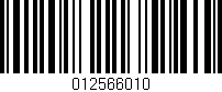 Código de barras (EAN, GTIN, SKU, ISBN): '012566010'