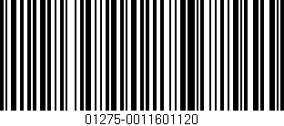 Código de barras (EAN, GTIN, SKU, ISBN): '01275-0011601120'