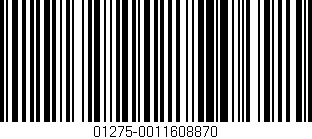 Código de barras (EAN, GTIN, SKU, ISBN): '01275-0011608870'
