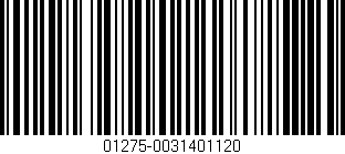 Código de barras (EAN, GTIN, SKU, ISBN): '01275-0031401120'