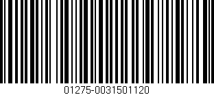 Código de barras (EAN, GTIN, SKU, ISBN): '01275-0031501120'