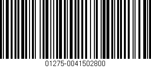 Código de barras (EAN, GTIN, SKU, ISBN): '01275-0041502800'