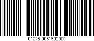 Código de barras (EAN, GTIN, SKU, ISBN): '01275-0051502800'