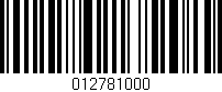 Código de barras (EAN, GTIN, SKU, ISBN): '012781000'