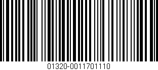 Código de barras (EAN, GTIN, SKU, ISBN): '01320-0011701110'