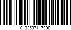 Código de barras (EAN, GTIN, SKU, ISBN): '0133587117998'