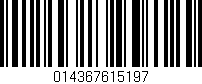 Código de barras (EAN, GTIN, SKU, ISBN): '014367615197'