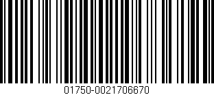 Código de barras (EAN, GTIN, SKU, ISBN): '01750-0021706670'