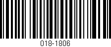 Código de barras (EAN, GTIN, SKU, ISBN): '018-1806'