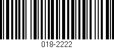 Código de barras (EAN, GTIN, SKU, ISBN): '018-2222'