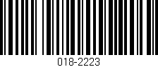 Código de barras (EAN, GTIN, SKU, ISBN): '018-2223'