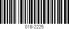 Código de barras (EAN, GTIN, SKU, ISBN): '018-2225'