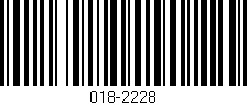 Código de barras (EAN, GTIN, SKU, ISBN): '018-2228'