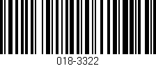 Código de barras (EAN, GTIN, SKU, ISBN): '018-3322'