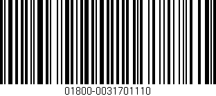 Código de barras (EAN, GTIN, SKU, ISBN): '01800-0031701110'