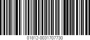 Código de barras (EAN, GTIN, SKU, ISBN): '01812-0031707730'