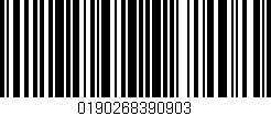 Código de barras (EAN, GTIN, SKU, ISBN): '0190268390903'