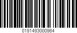 Código de barras (EAN, GTIN, SKU, ISBN): '0191493000964'