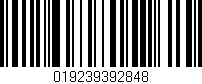 Código de barras (EAN, GTIN, SKU, ISBN): '019239392848'