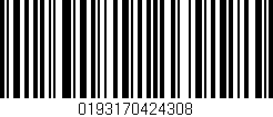 Código de barras (EAN, GTIN, SKU, ISBN): '0193170424308'