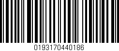 Código de barras (EAN, GTIN, SKU, ISBN): '0193170440186'