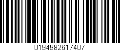 Código de barras (EAN, GTIN, SKU, ISBN): '0194982617407'