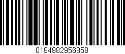 Código de barras (EAN, GTIN, SKU, ISBN): '0194982956858'
