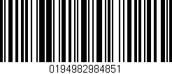 Código de barras (EAN, GTIN, SKU, ISBN): '0194982984851'