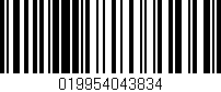 Código de barras (EAN, GTIN, SKU, ISBN): '019954043834'