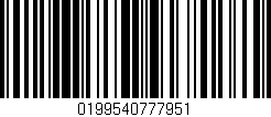 Código de barras (EAN, GTIN, SKU, ISBN): '0199540777951'