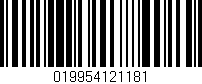Código de barras (EAN, GTIN, SKU, ISBN): '019954121181'