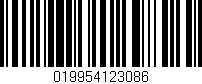 Código de barras (EAN, GTIN, SKU, ISBN): '019954123086'