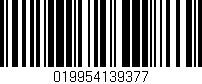Código de barras (EAN, GTIN, SKU, ISBN): '019954139377'