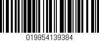 Código de barras (EAN, GTIN, SKU, ISBN): '019954139384'