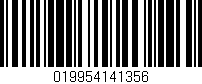 Código de barras (EAN, GTIN, SKU, ISBN): '019954141356'
