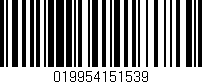 Código de barras (EAN, GTIN, SKU, ISBN): '019954151539'