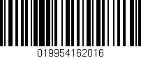 Código de barras (EAN, GTIN, SKU, ISBN): '019954162016'