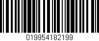 Código de barras (EAN, GTIN, SKU, ISBN): '019954182199'