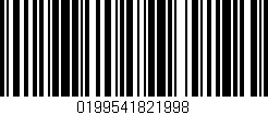 Código de barras (EAN, GTIN, SKU, ISBN): '0199541821998'