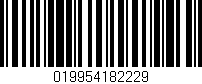 Código de barras (EAN, GTIN, SKU, ISBN): '019954182229'