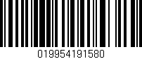 Código de barras (EAN, GTIN, SKU, ISBN): '019954191580'