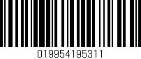 Código de barras (EAN, GTIN, SKU, ISBN): '019954195311'