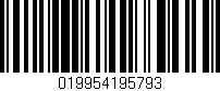 Código de barras (EAN, GTIN, SKU, ISBN): '019954195793'