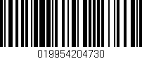 Código de barras (EAN, GTIN, SKU, ISBN): '019954204730'
