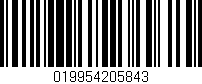 Código de barras (EAN, GTIN, SKU, ISBN): '019954205843'