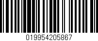 Código de barras (EAN, GTIN, SKU, ISBN): '019954205867'