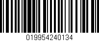 Código de barras (EAN, GTIN, SKU, ISBN): '019954240134'