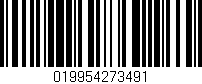 Código de barras (EAN, GTIN, SKU, ISBN): '019954273491'