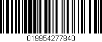 Código de barras (EAN, GTIN, SKU, ISBN): '019954277840'